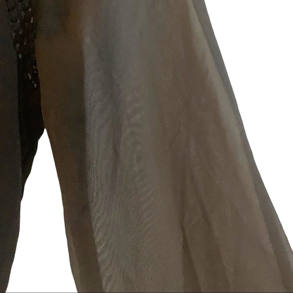 Vintage Bisou Bisou Black Sheer Blouse S - Picture 8 of 10